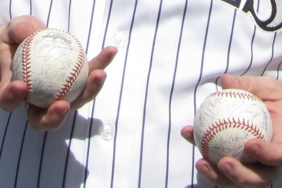 Garys autographed baseballs.jpg